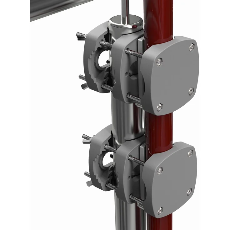 Menz Schirmhalterung Balkongeländer, 2er-Set-Sonnenschirmhalter Balkongeländer als kompakter Sonnenschirmständer Balkon, flexibel montierbare Sonnenschirm Halterung Balkon in Anthrazit
