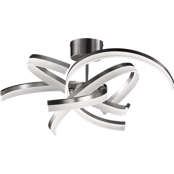 Sund Deckenleuchte - Metall nickelfarben, 28,5 x 65 x 65 cm