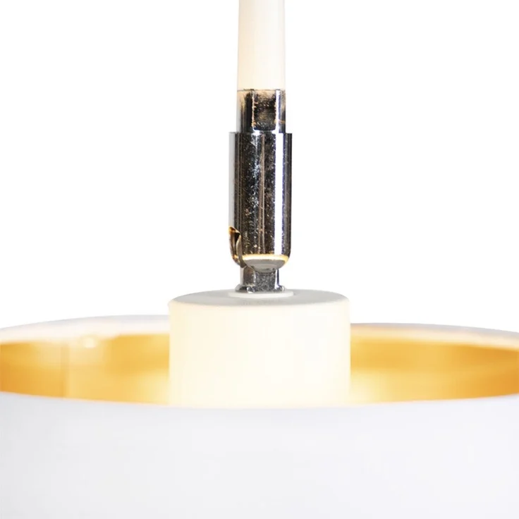 Qazqa Stehlampe Lofty, ohne Leuchtmittel, E27, Weiß, Modern, Textil, 1-flammig – Bild 3