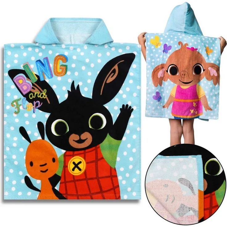 Bing Badetücher Bing Kinderhandtuch, Poncho mit Kapuze 50x115 cm