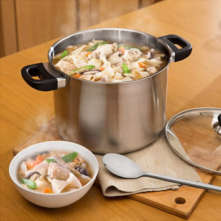 Löffel, 8 Stück koreanische Edelstahl-Löffel, 21,6 cm Suppenlöffel, langer Griff, Esslöffel, Reislöffel, Tischlöffel für Zuhause, Küche oder Restaurant – Bild 6