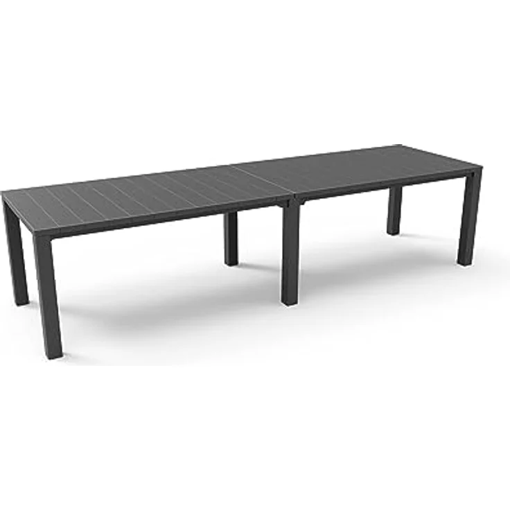 Keter Gartentisch 'Julie', rechteckig, Graphit, 292.9x75x89.4 cm, Kunststoff, wetterfest, UV-beständig, mit Schirmloch, für bis zu 10 Personen – Bild 4