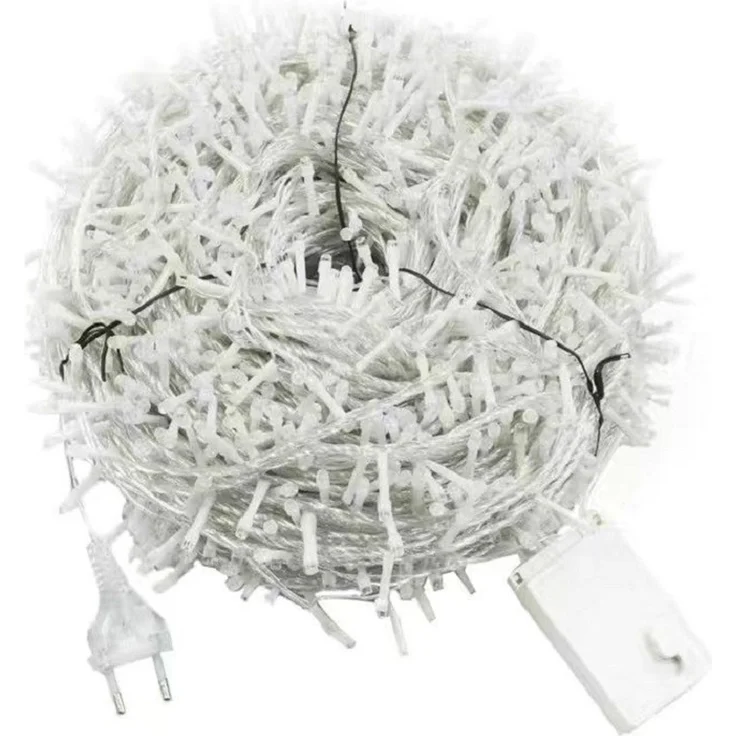 ABC LED-Lichterkette für Außenbereich, 2000 LED, weiß, 100 m, 8 Leuchtmodi – Bild 3