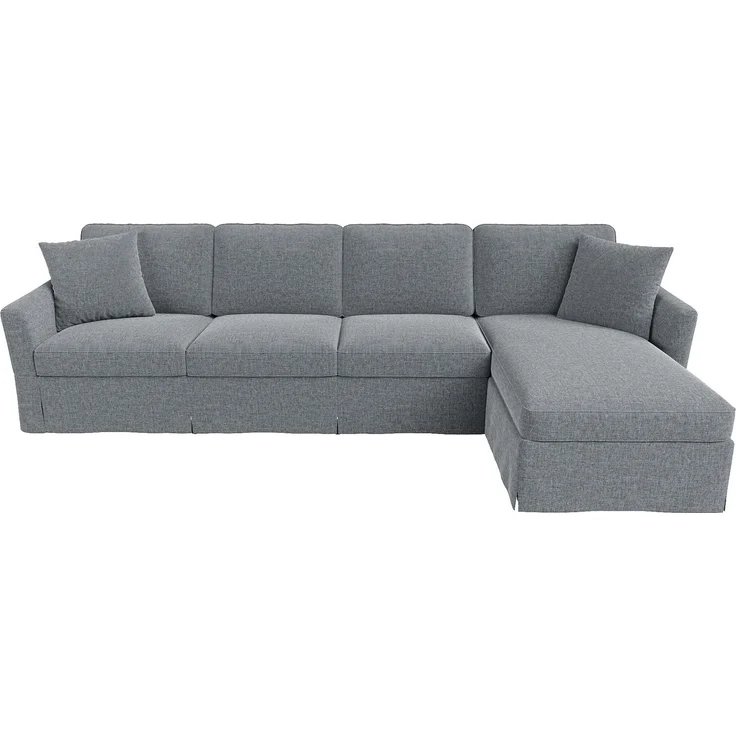 Ecksofa 274 x 128,5 x 83 cm mit Stauraum-Chaiselongue und waschbaren Bezügen, Grau – Bild 8