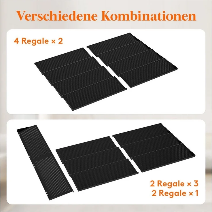Lifewit Servierständer Kunststoff Justierbare Gewürzschublade Organizer, (8-tlg) – Bild 2