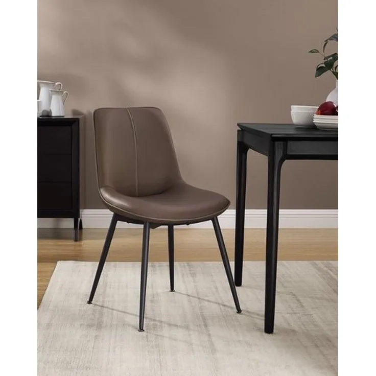 Vasagle Esszimmerstuhl (1 St), Polsterstuhl, verstellbare Füße, 56 x 50,3 x 81 cm (T x B x H), kastanienbraun