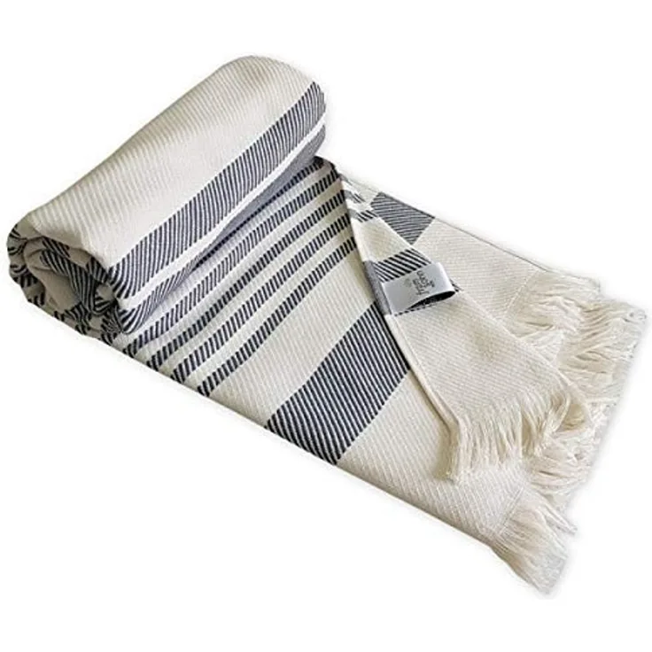 framsohn frottier Hamamtuch Boho Living - Steifen Muster, Hamam Frottier (Packung, 1-St), 100x180, gestreift & mit Fransen, ideal als Strandtuch, Sauna, Reise
