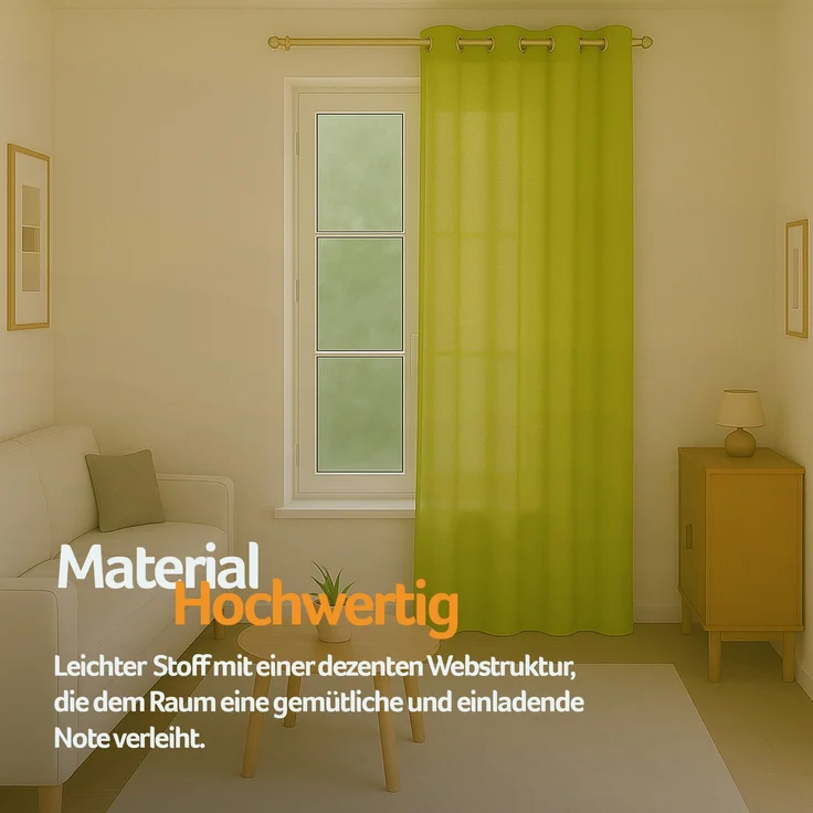 Bestlivings Blickdichte, Gardine mit Ösen, in vielen Größen und Farben Grün 140x245 cm – Bild 4