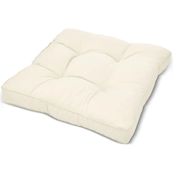 Beautissu Loungekissen Xluna Sitz Natur, 40 x 40 x 10 cm