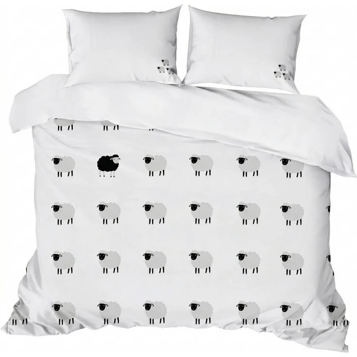 L'essentiel Maison 'The Black Sheep - White' Doppelbett-Bettbezug-Set (DE), Weiß – Bild 3