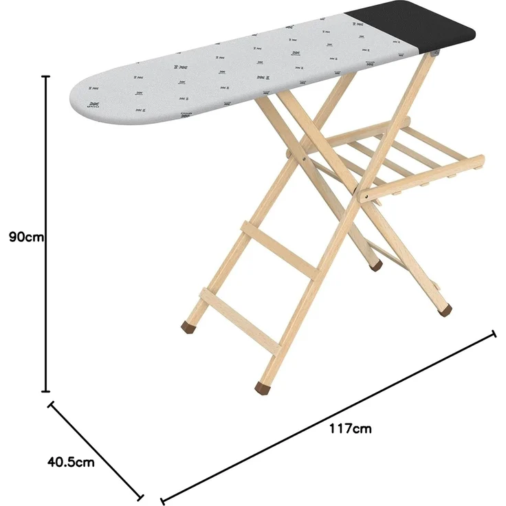 Gimi Legno Tech Bügelbrett aus Holz, Bügelfläche 117x34 cm – Bild 5