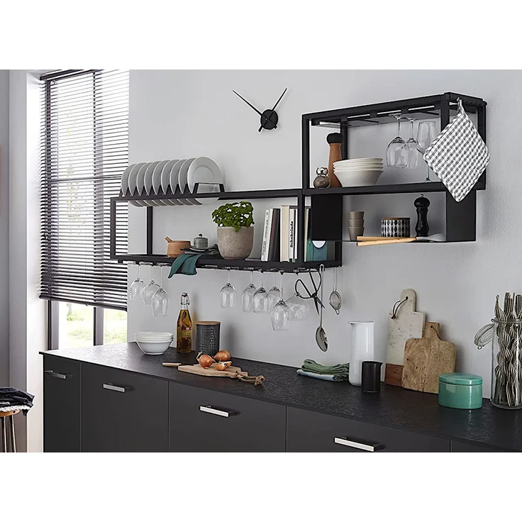 Aluments Quader-Rack Regal in EDELSTAHLOPTIK mit 30 cm Höhe und 90 cm Breite / Regalsystem / Modulregal – Bild 9
