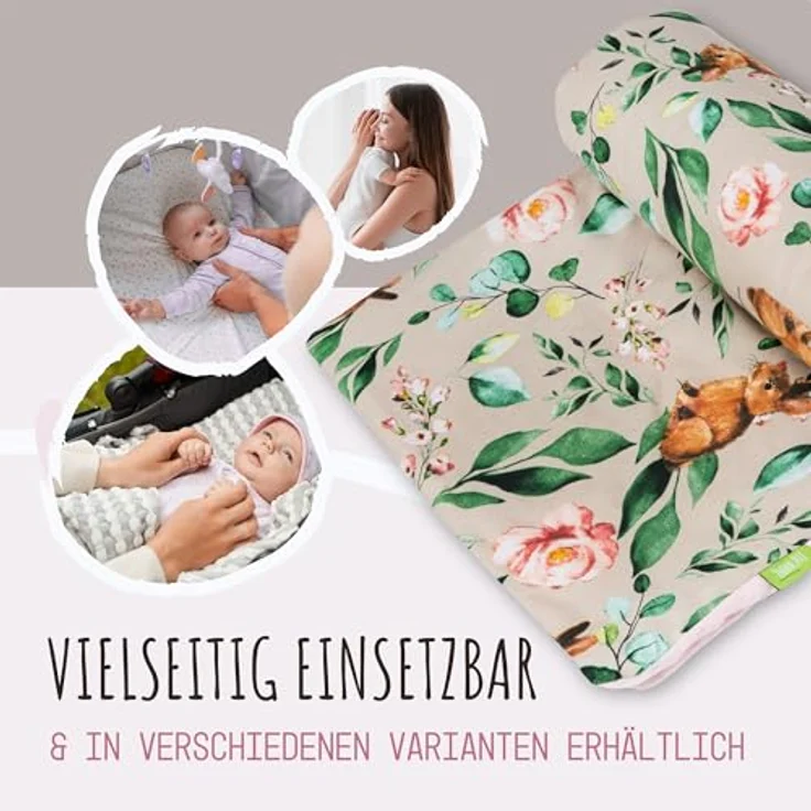 LULANDO® Babydecke 100x75 cm Kuscheldecke Krabbeldecke Spieldecke aus 100% Baumwolle - Standard 100 von Oeko-Tex - Antiallergisch - Hergestellt in der EU – Bild 8