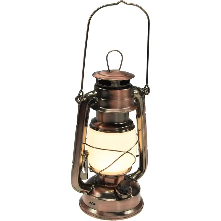 LED Akku Camping Laterne "CT-Copper Pro" ØxH 12x23,5cm, USB-C, warmweiß, dimmbar