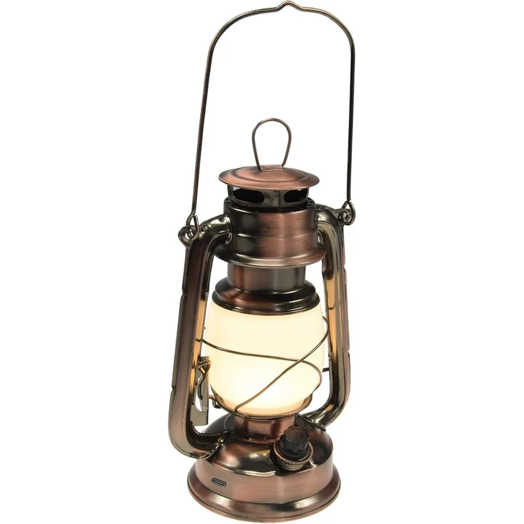 LED Akku Camping Laterne "CT-Copper Pro" ØxH 12x23,5cm, USB-C, warmweiß, dimmbar – Bild 1