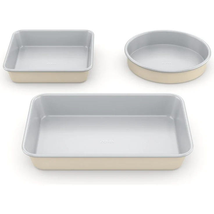 Zoha Backform mit Aluminiumkern und innovativer keramischen Antihaftbeschichtung, (3-tlg), Bis zu 290 °C hitzebeständiger Alu-Stahlkern, mühelose Reinigung – Bild 1