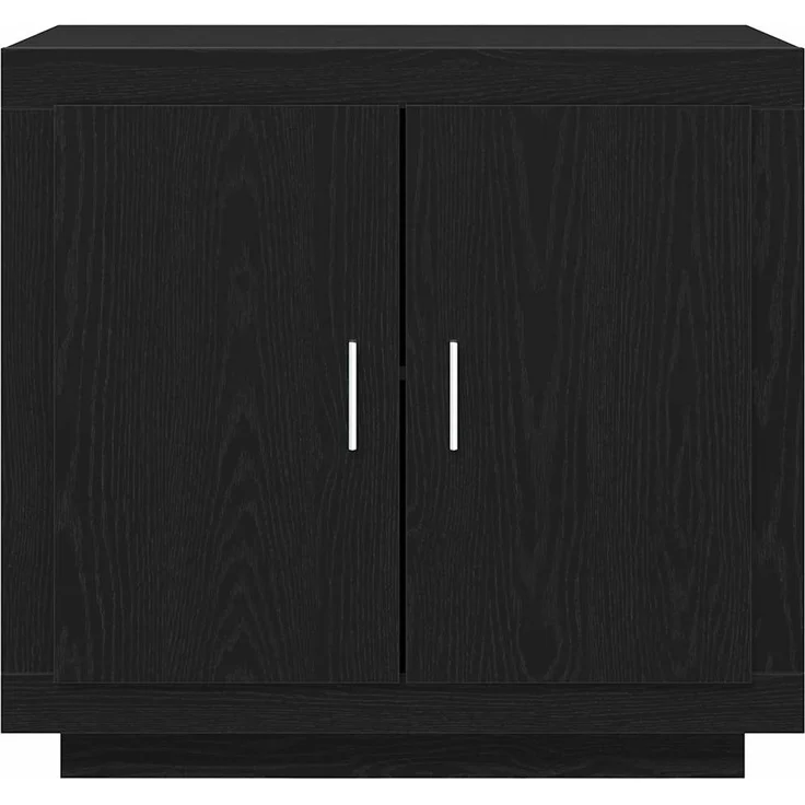 vidaXL Sideboard Schwarz Eichen-Optik 80 x 40 x 75 cm Holzwerkstoff 862749 – Bild 5