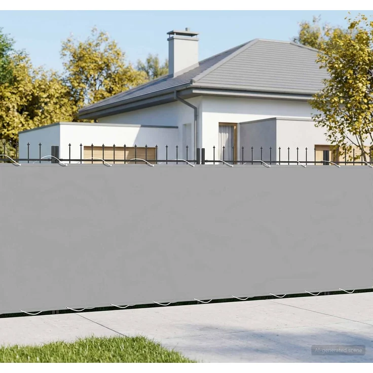 vidaXL Balkon Sichtschutz 200 x 600 cm Stoff mit PU-Beschichtung 42036298 – Bild 1