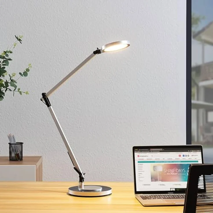 Lindby Rilana, LED Tischlampe dimmbar aus Metall für Arbeitszimmer & Büro – Bild 3