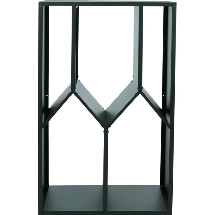 Brennholzlager HWC-P76, Kamin-/Feuerholzregal Holzlager Holzunterstand Outdoor Metall 160x95x50cm ~ grün – Bild 8