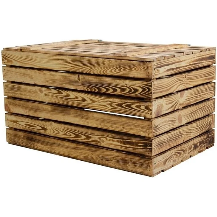 Kistenkolli Altes Land Allzweckkiste Grosse Holztruhe 80er geflammt mit Deckel 80x50x39cm (Spar-Set) – Bild 4