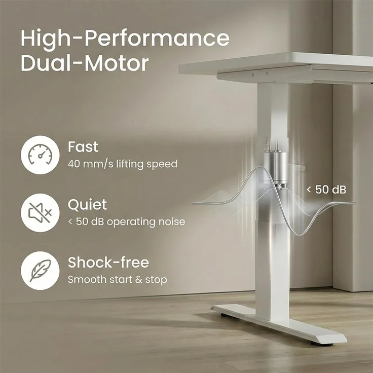 Devoko Höhenverstellbarer Schreibtisch 180x80 cm elektrisch, Höhenverstellung 71-121 cm mit Smart Control, 120 kg Tragkraft, für gesundes Arbeiten – Bild 8