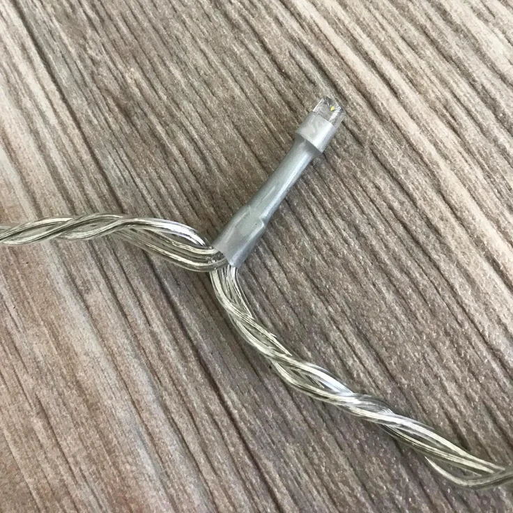 Mojawo Lichtervorhang 120er LED-Lichtervorhang Innen und Außen warmweiß – Bild 2