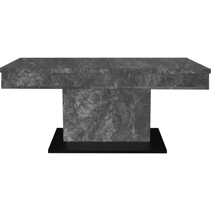 Couchtisch Höhenverstellbar Else 1 110x59x60 Holz Keramikoptik Grau – Bild 1
