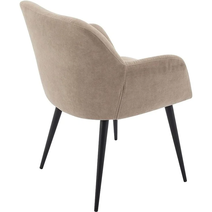 Vente-unique - HEKA Stuhl Stoff Beige - B 61 cm x H 78 cm x L 59,5 cm – Bild 7