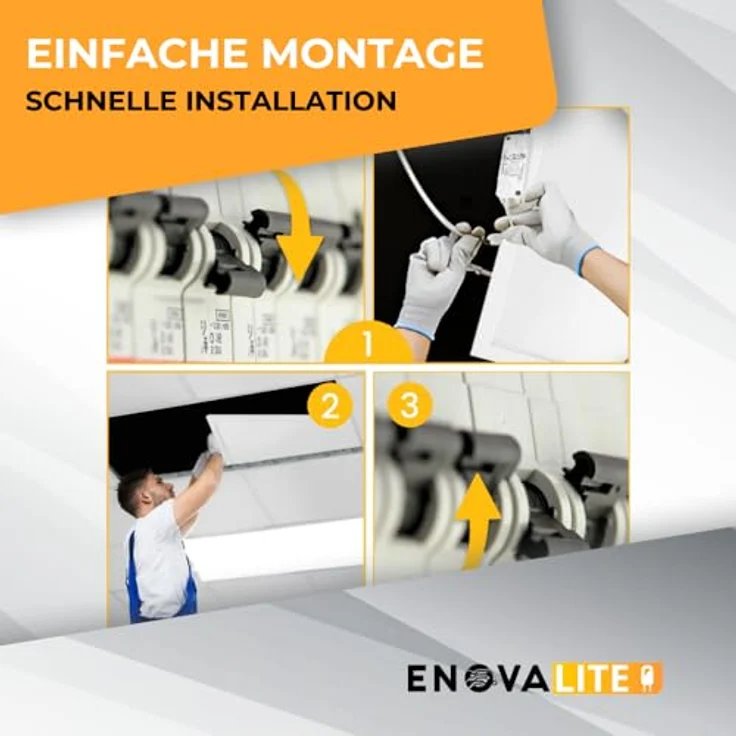 ENOVALITE LED-Panel 120x30, 36W 3600LM, warmweiß, flimmerfrei, UGR22, ultraflach mit PHILIPS Treiber – Bild 5