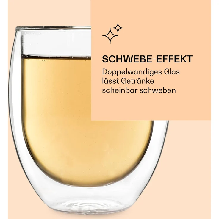 Teeglas Ice 400 ml spülmaschinenfest hochwertiges Borosilikatglas Transparent – Bild 5