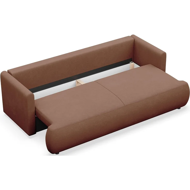 Selsey 'Ovo Mini' 3-Sitzer Schlafsofa mit Bettkasten, Kupfer, Chenille Easy Clean – Bild 6
