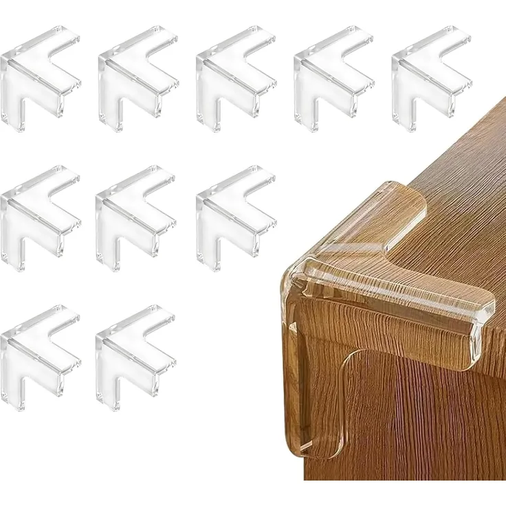 HoneyHolly Kantenschutz Baby, 10 Stück Weich, Eckenschutz Baby Kantenschutz Selbstklebend, Transparent Extra Starker Klebstoff, Eckenschutz für Schreibtisch, Kinderbett Esstisch