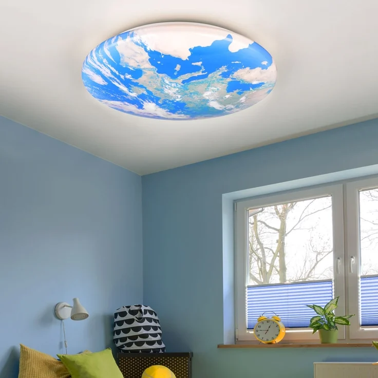 LED Deckenleuchte, Weltkugel, rund, D 37 cm – Bild 2
