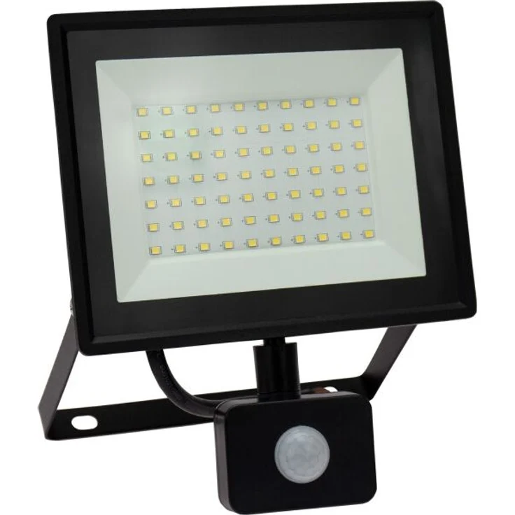Spectrumled Aussenwandleuchte Fluter IP65 schwarz 50W LED 4500Lumen 230V 4000K inkl. Bewegungsmelder18680