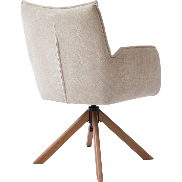 Armlehnstuhl >Marilla< (2er-Set) drehbar, Federkern, Chenille beige - 59x86x65 (BxHxT) – Bild 5