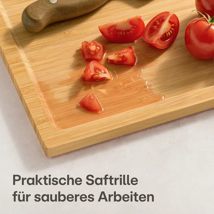 Praknu Schneidebrett XXL Schneidebrett aus Bambus Holz - Extra Groß, Bambus, (kein Set, 1-St), langlebig – Bild 3
