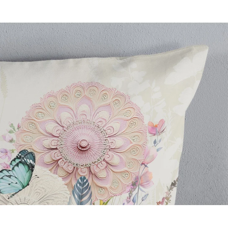 hip Satin Bettwäsche 135x200 Maysa Mandala Schmetterlinge magisch off-white 33294 – Bild 3