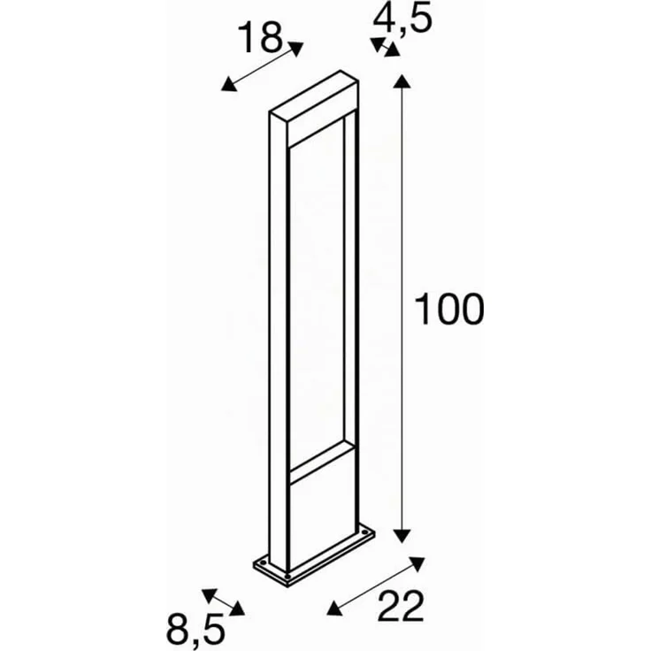 SLV Leuchte 1002959 FLATT POLE 100 Outdoor LED Stehleuchte 3000K IP65 anthrazit braun – Bild 4