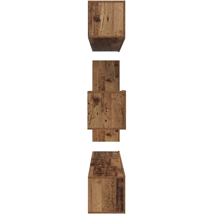 vidaXL TV-Schrankset Wandmontiert 8 pcs Altholz Holzwerkstoff 3393132 – Bild 8