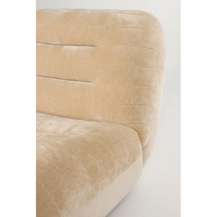 DutchBone Loungesessel Wyatt mit Veloursbezug Beige für Wohnzimmer 87x101x70,5 cm – Bild 9