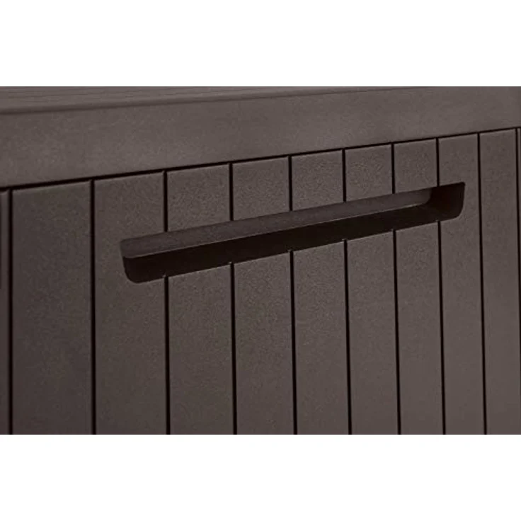 Keter City Box, Aufbewahrungsbox, Braun, Inhalt: 113L, Maße: HxTxB 55 x 44 x 57,8 cm, ideal für Balkon und kleine Flächen – Bild 7
