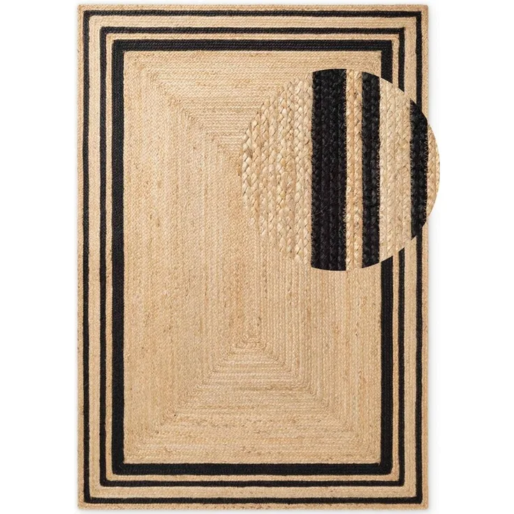 HANSE Home Teppich Looma Juteteppich, rechteckig, Höhe: 7 mm, Handgewebt, Jute Naturteppich, Boho, Wohnzimmer, Schlafzimmer