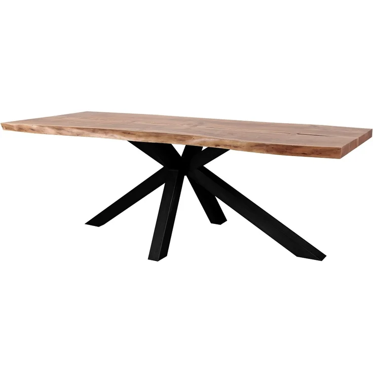 Baumtisch 180x80cm 'Sevilla' Akazie & Eisen schwarz – Bild 5
