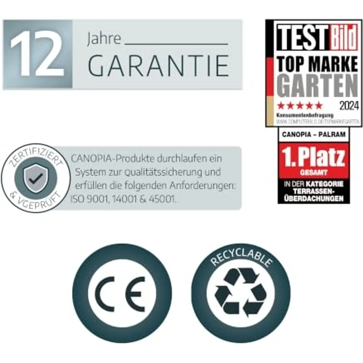 Palram - Canopia Aluminium Terrassenüberdachung – Bild 6