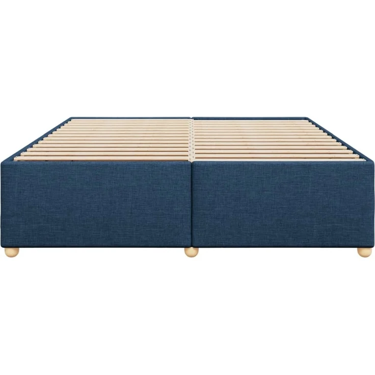 vidaXL Bettgestell ohne Matratze Blau 200x200 cm Stoff 3284763 – Bild 2