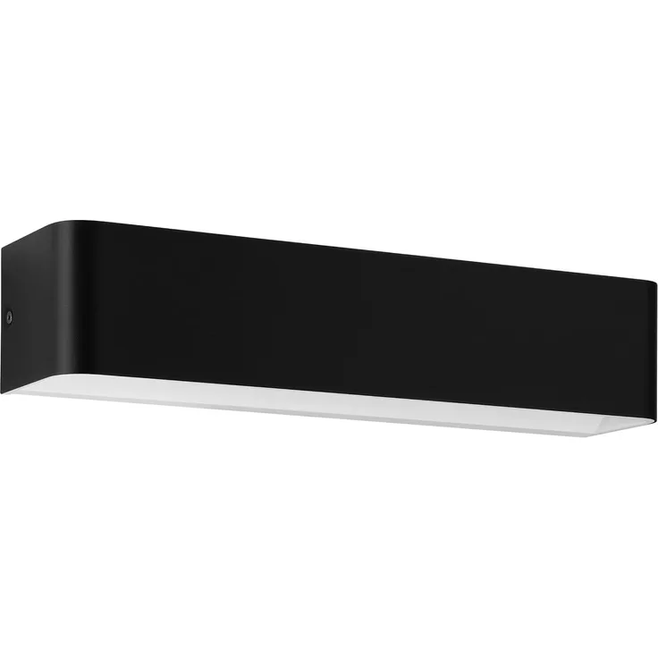 EGLO LED Wandleuchte Sania 4 - Modernes Up & Down Licht für Flur und Wohnzimmer, Aluminium Schwarz-Weiß, Warmweiß, 12W, 1400 Lumen, 36,5 x 8 cm, indirekte Beleuchtung