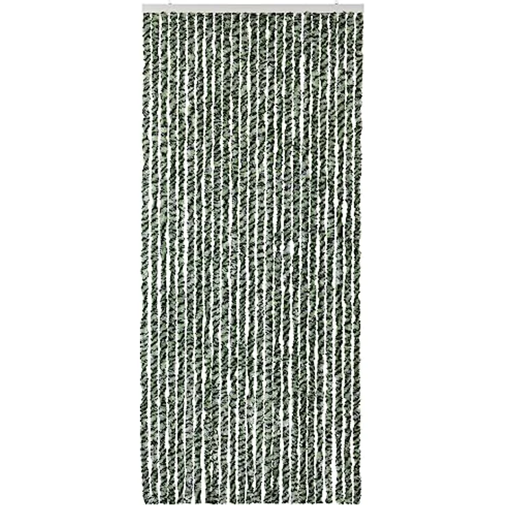 Moritz Flauschvorhang aus Chenille 100 x 230 cm grün/grau/schwarz meliert Türvorhang als Fliegenschutz Insektenschutz für Camping Wohnwagen – Bild 5
