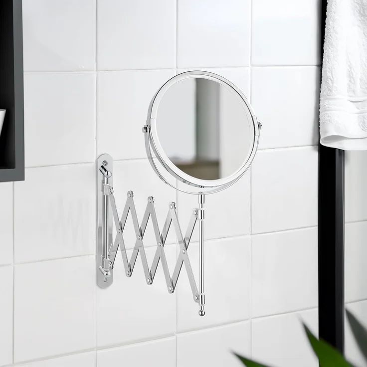 WENKO EXCLUSIV Kosmetikspiegel, Chrom glänzend, 3-fach Vergrößerung – Bild 5