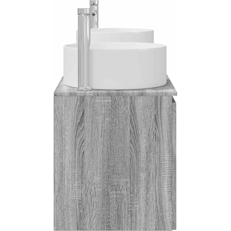 vidaXL Badezimmerschrank-Set 3 stk. Grau Sonoma 161,5 x 44,5 x 80 cm 3405733 – Bild 6